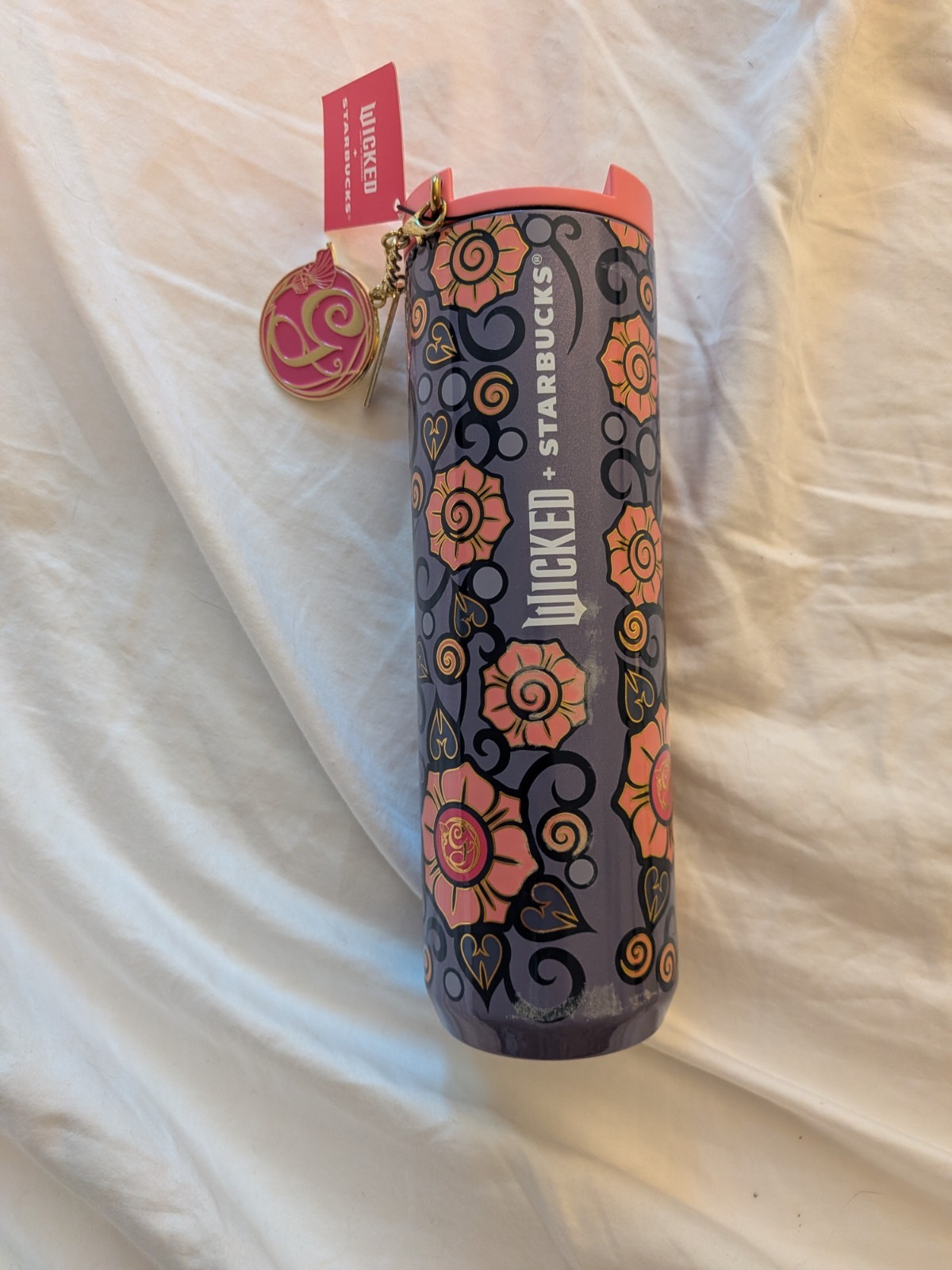 [NEW] Wicked x Starbucks Stainless Steel Vacuum Sealed Tumbler Floral 16 OZ