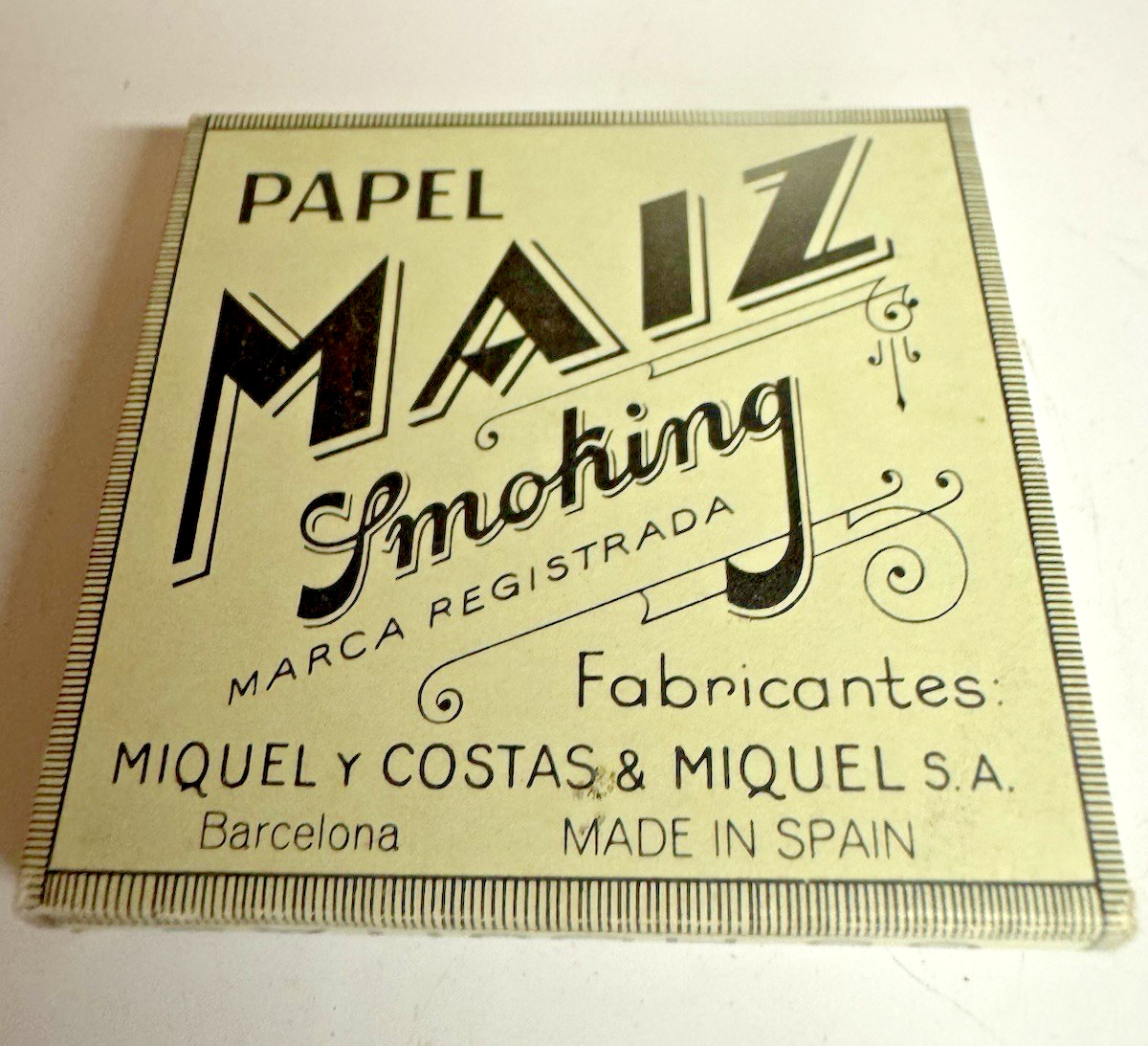 Vtg Papel Maiz Smoking Spain Cigarette Rolling Paper Unused Collectible
