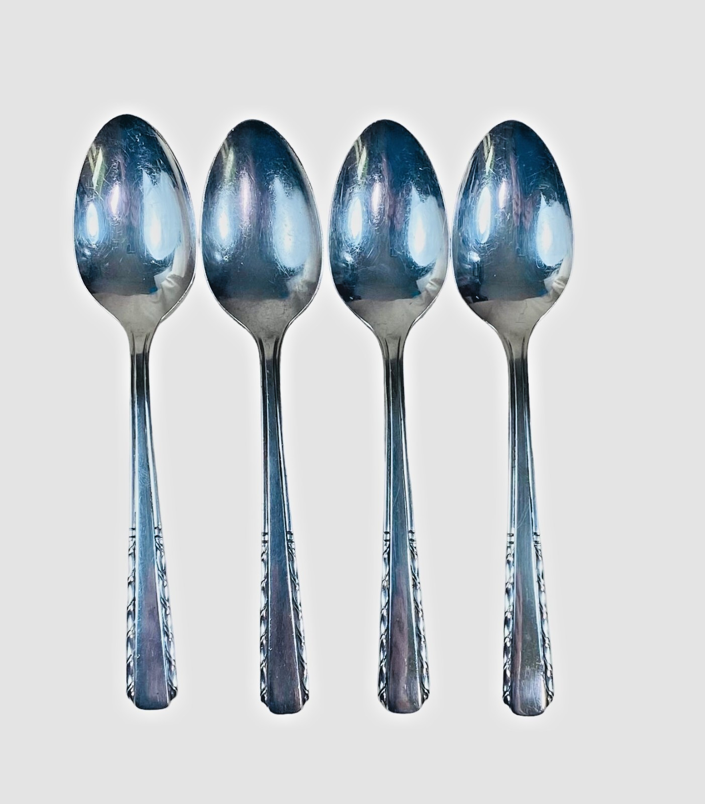Oneida DOHRCO Redwood Hotel Silver Plate Teaspoons Vintage 1949 Set of 4