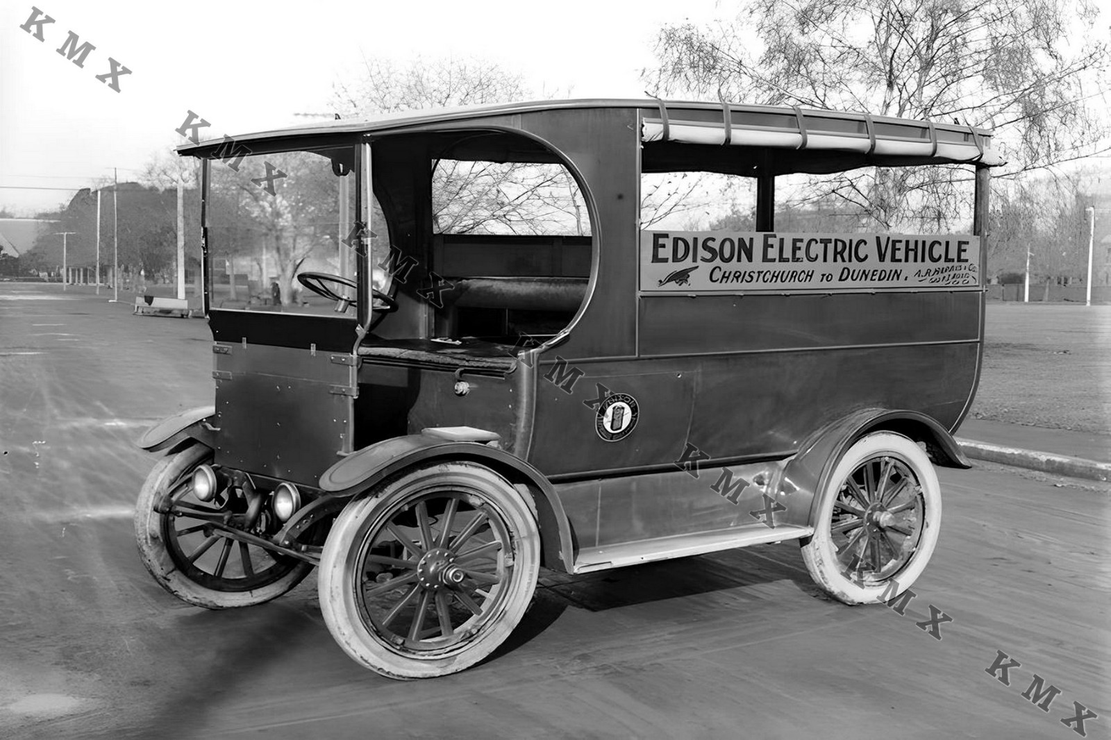1900\'s Edison Electric Vehicle Delivery Truck 4x6 photo