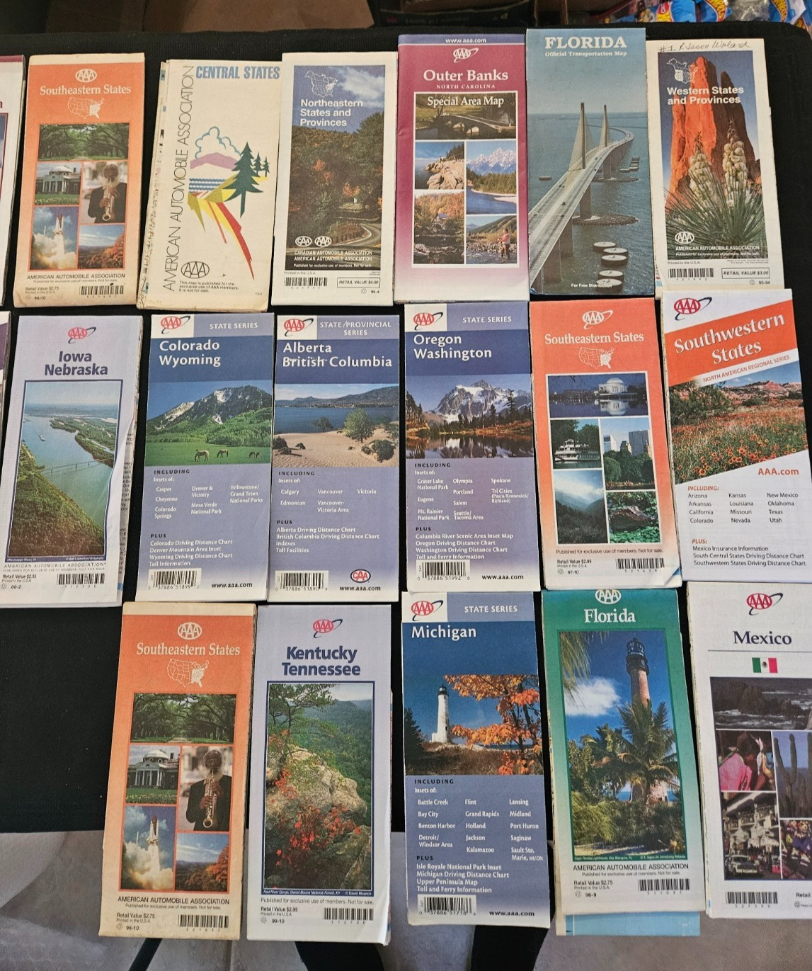 Vintage AAA Road Maps Lot of 17 1970s 1980s 1990s US Regional Travel Ephemera Cr Vintage AAA Road Maps Lot of 17 1970s 1980s 1990s US Regional Travel Ephemera Cr