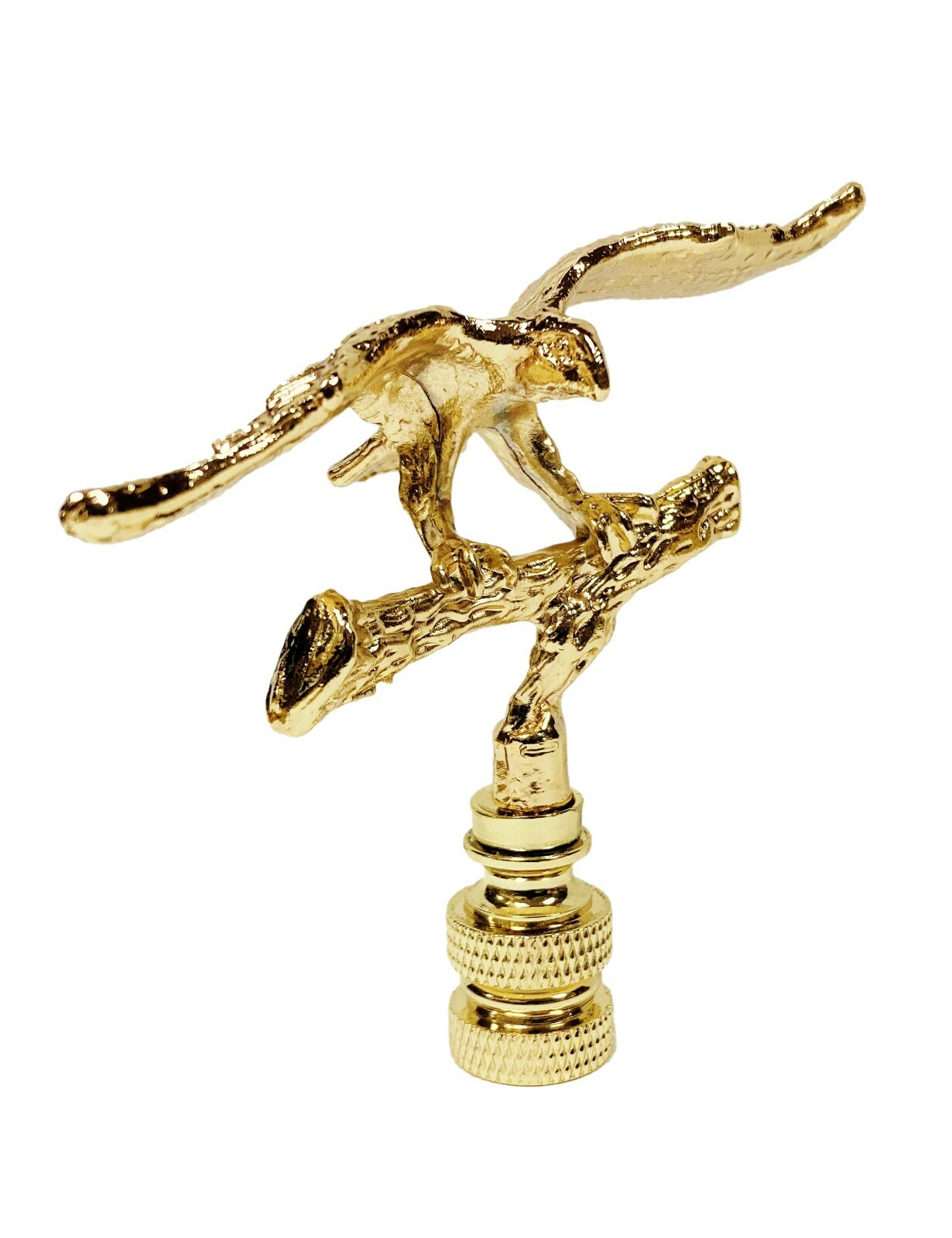 Lamp Finial-EAGLE IN FLIGHT-Polished Brass Finish, Detailed alloy casting-FS