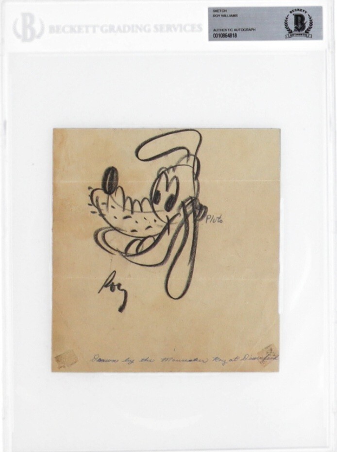 Roy Williams Pluto Sketch Disneyland 1976 Roy Williams Pluto Sketch Disneyland 1976