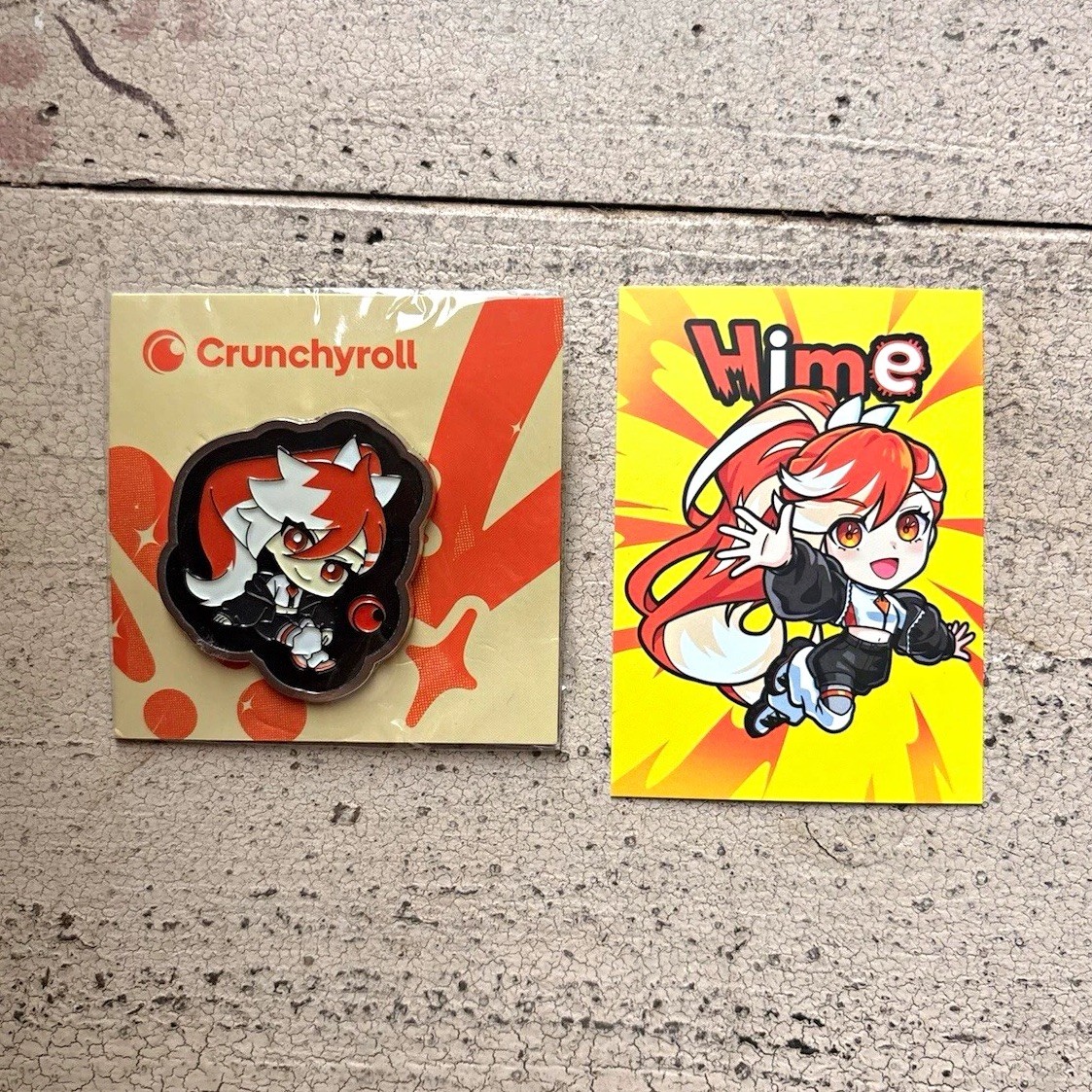 Crunchyroll Hime Enamel Lapel Pin & Card Metal Anime NYC 2026 Exclusive Mascot