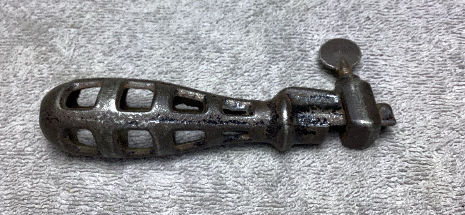 VTG. E.C. STEARNS CAST IRON FILE HANDLE