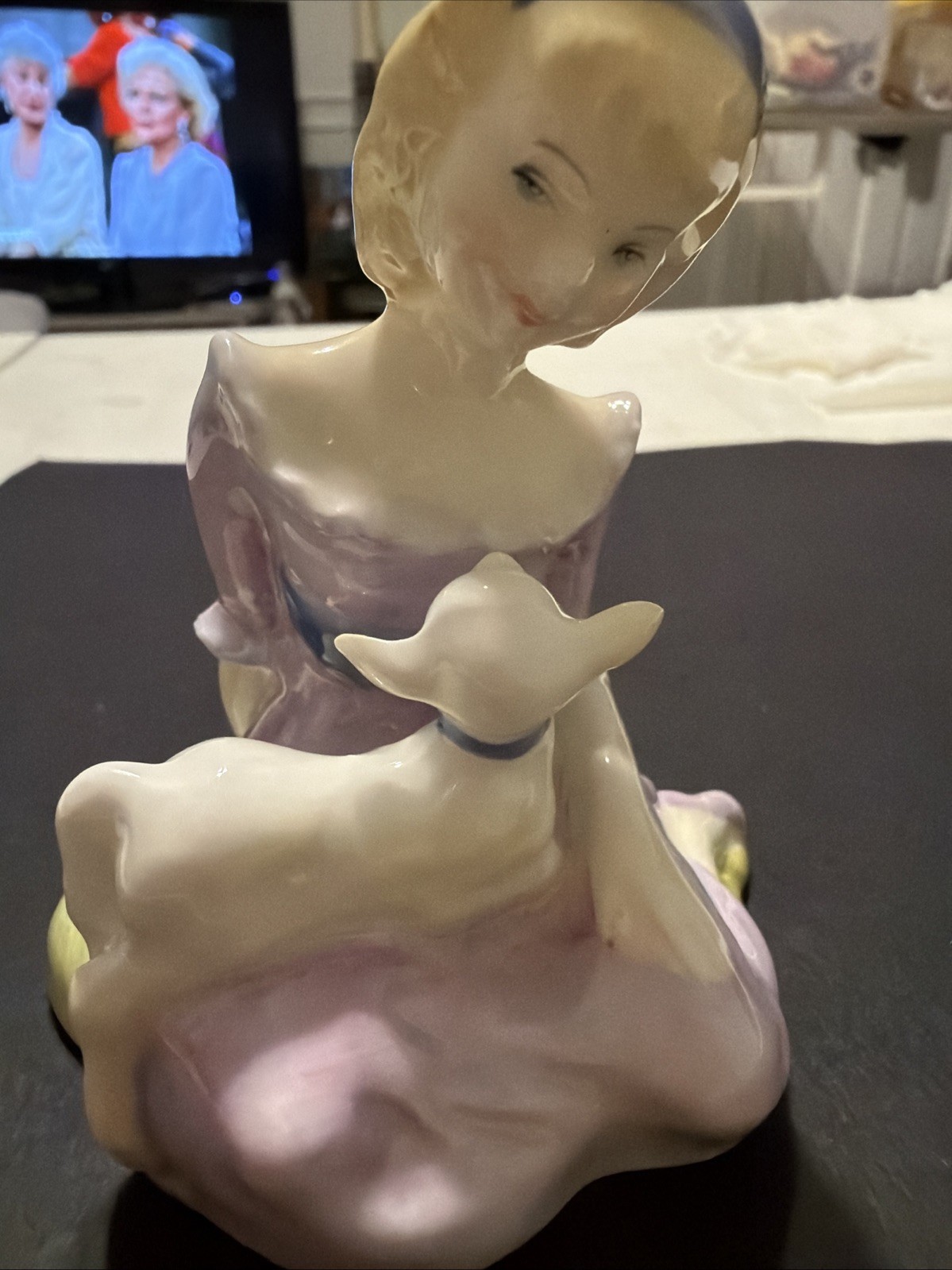 Royal Doulton Mary Had a Little Lamb HN2048 Figurine Bone China England Nursery