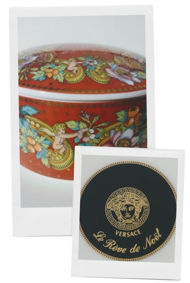 VERSACE Le Reve de Noel Putti Cherubs Floral Trinket Jewelry Box Rosenthal
