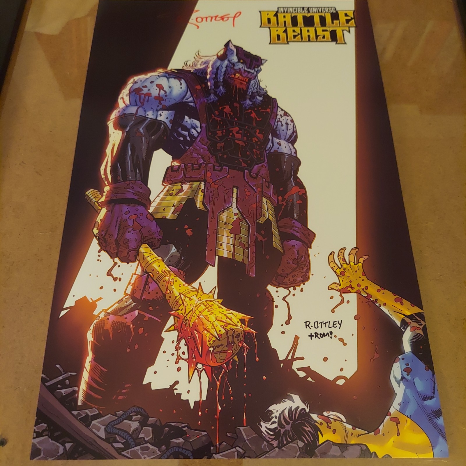 [SIGNED] BATTLE BEAST 11x17 Limited Edition Art Poster Signed Ryan Ottley w/COA