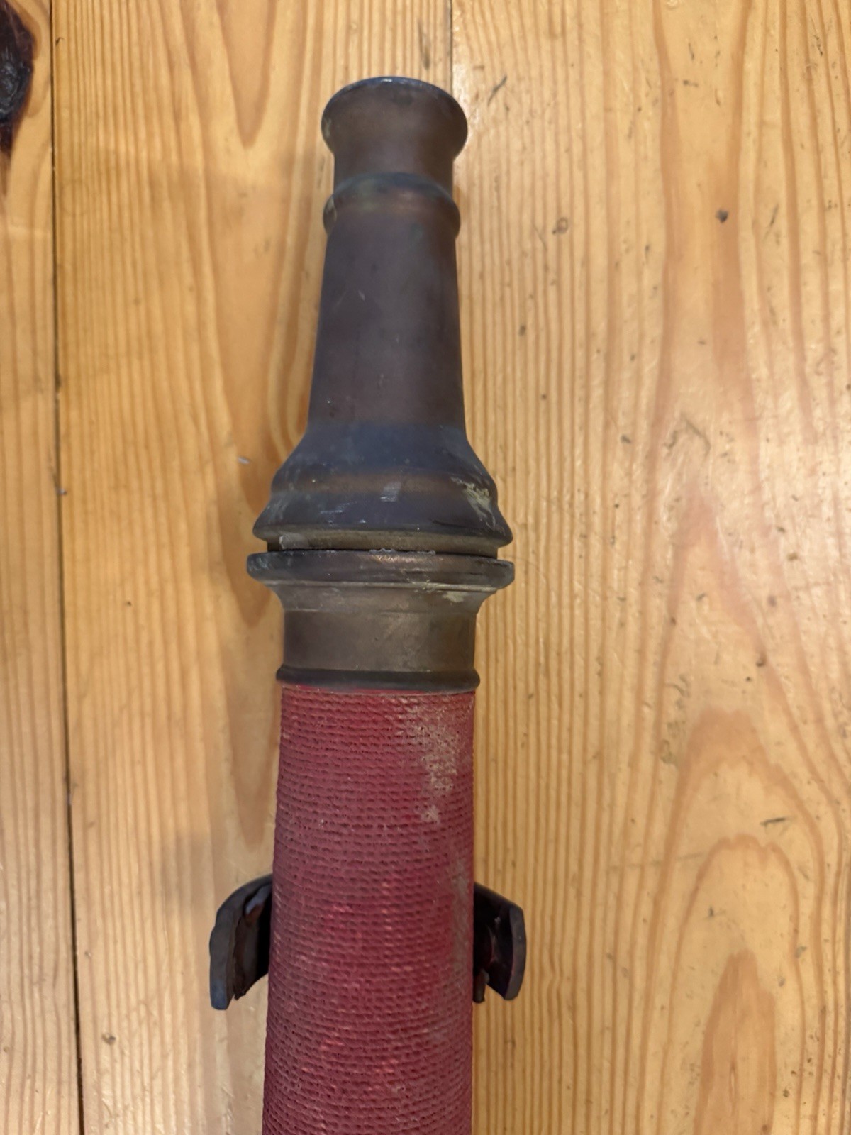 Vtg Allen Underwriter Brass Fire Nozzle Red 30” Firefighter Collectible Movie Pr Vtg Allen Underwriter Brass Fire Nozzle Red 30” Firefighter Collectible Movie Pr