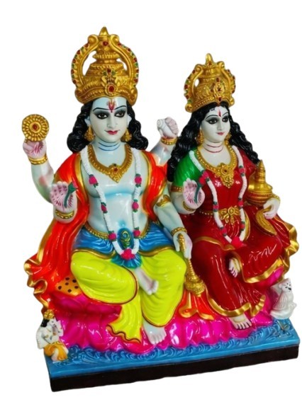 1 Foot Lakshmi Narayan Statue, Vishnu Ji & Lakshmi Idol, Lakshmi Narayan Murti
