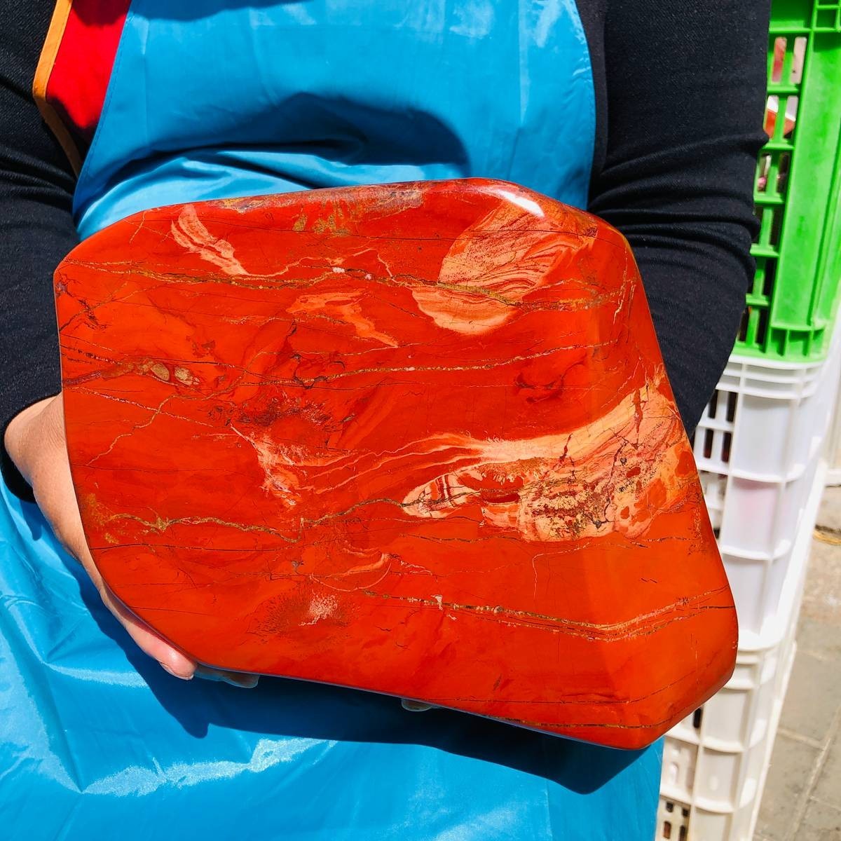 16.39LB Large Natural Red Jasper ore standard Quartz Crystal Healing Sample 4380