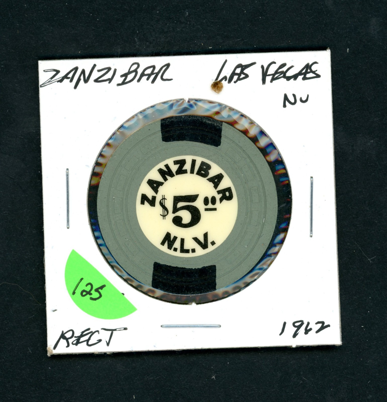 Vintage $5.00 Zanzibar Club North Las Vegas, Nevada Casino Chip