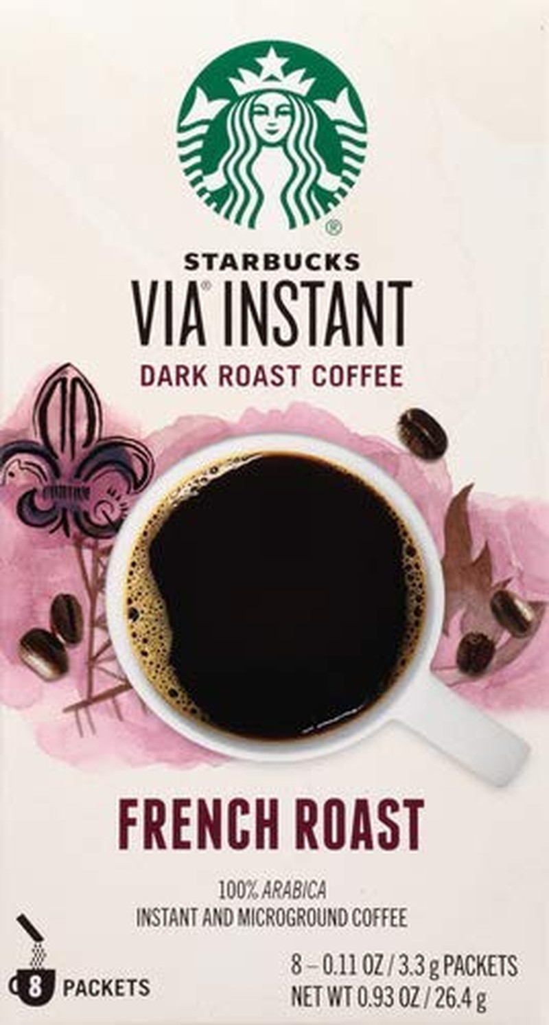 via Instant Coffee, Dark Roast Coffee, French Roast, 100% Arabica, 1 Box (50 Pac via Instant Coffee, Dark Roast Coffee, French Roast, 100% Arabica, 1 Box (50 Pac