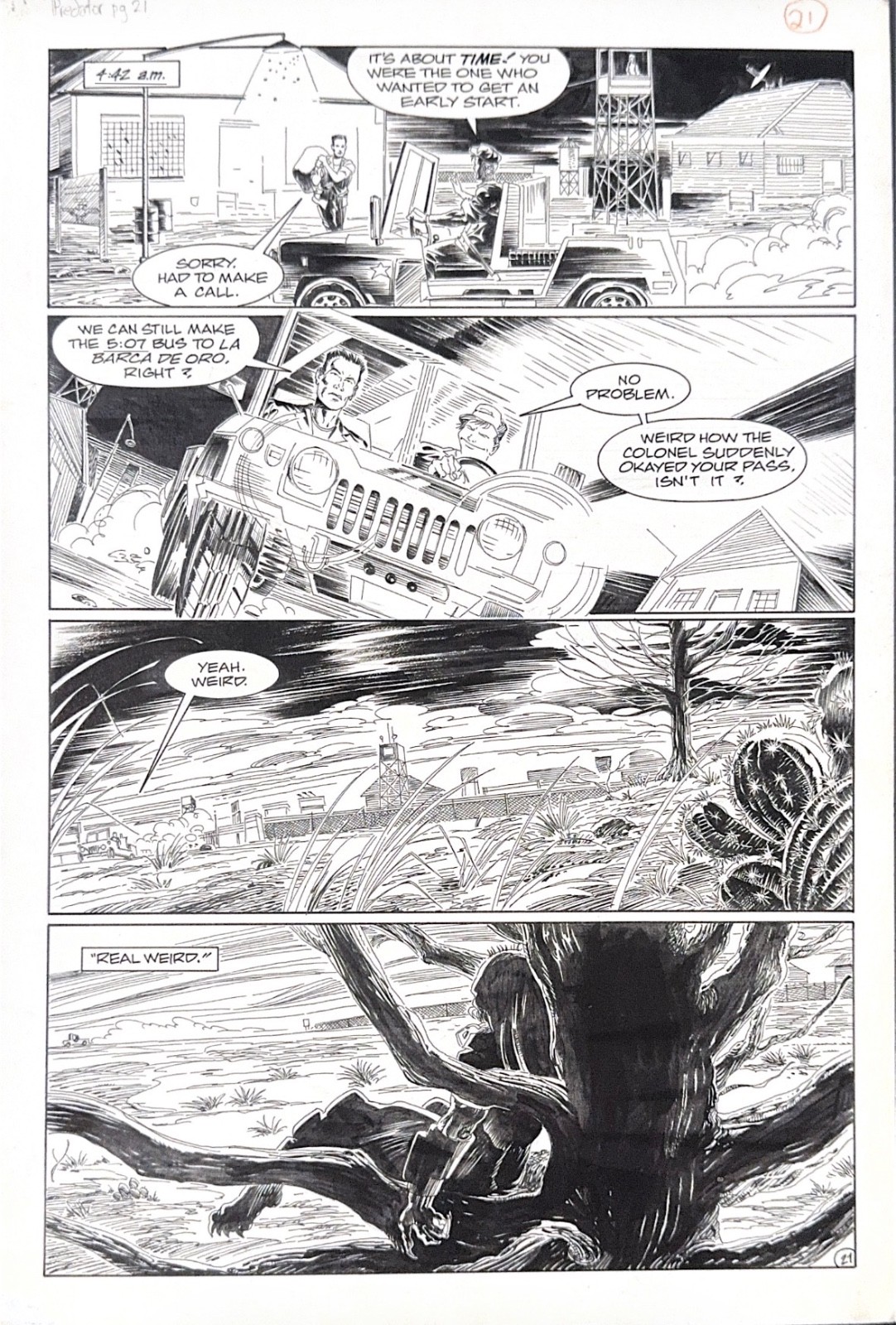 Original : Predator (DH) . Big Game # 1 P21 Artist : Evan Dorkin (P) Armando Gil