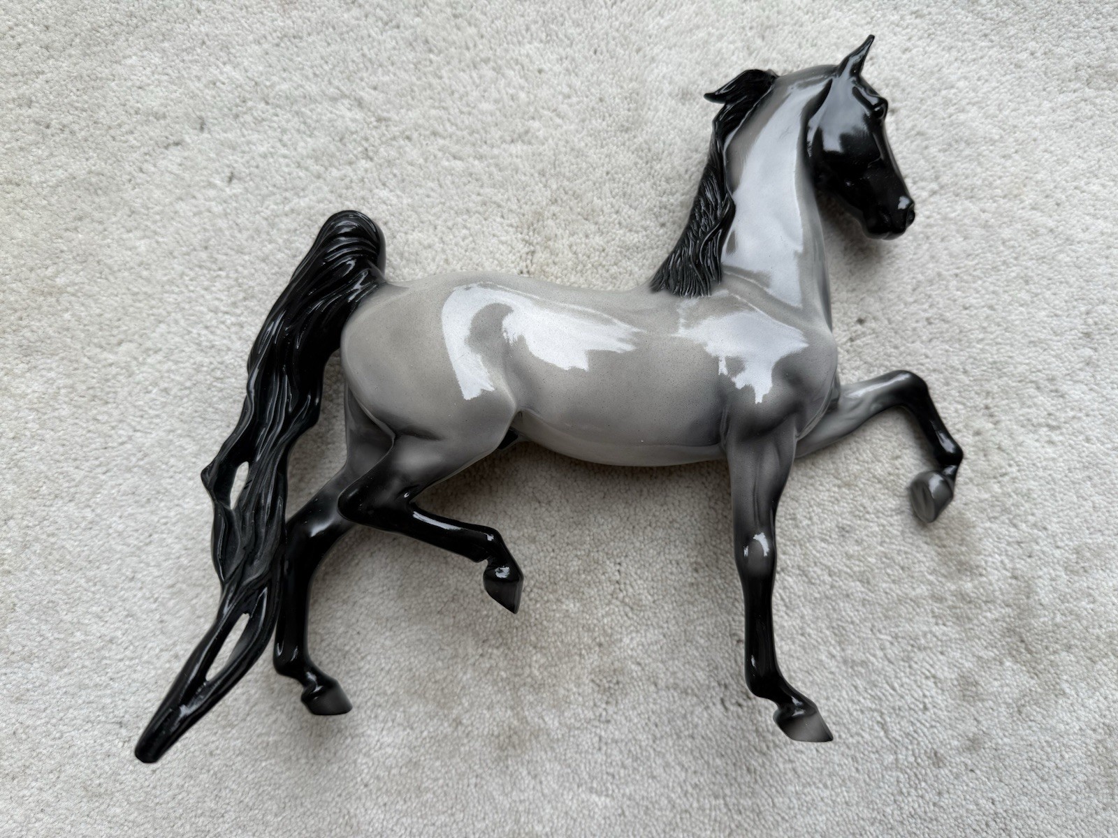Peter Stone Design A Horse DAH OOAK Glossy Blue Roan Saddlebred Star Stunning