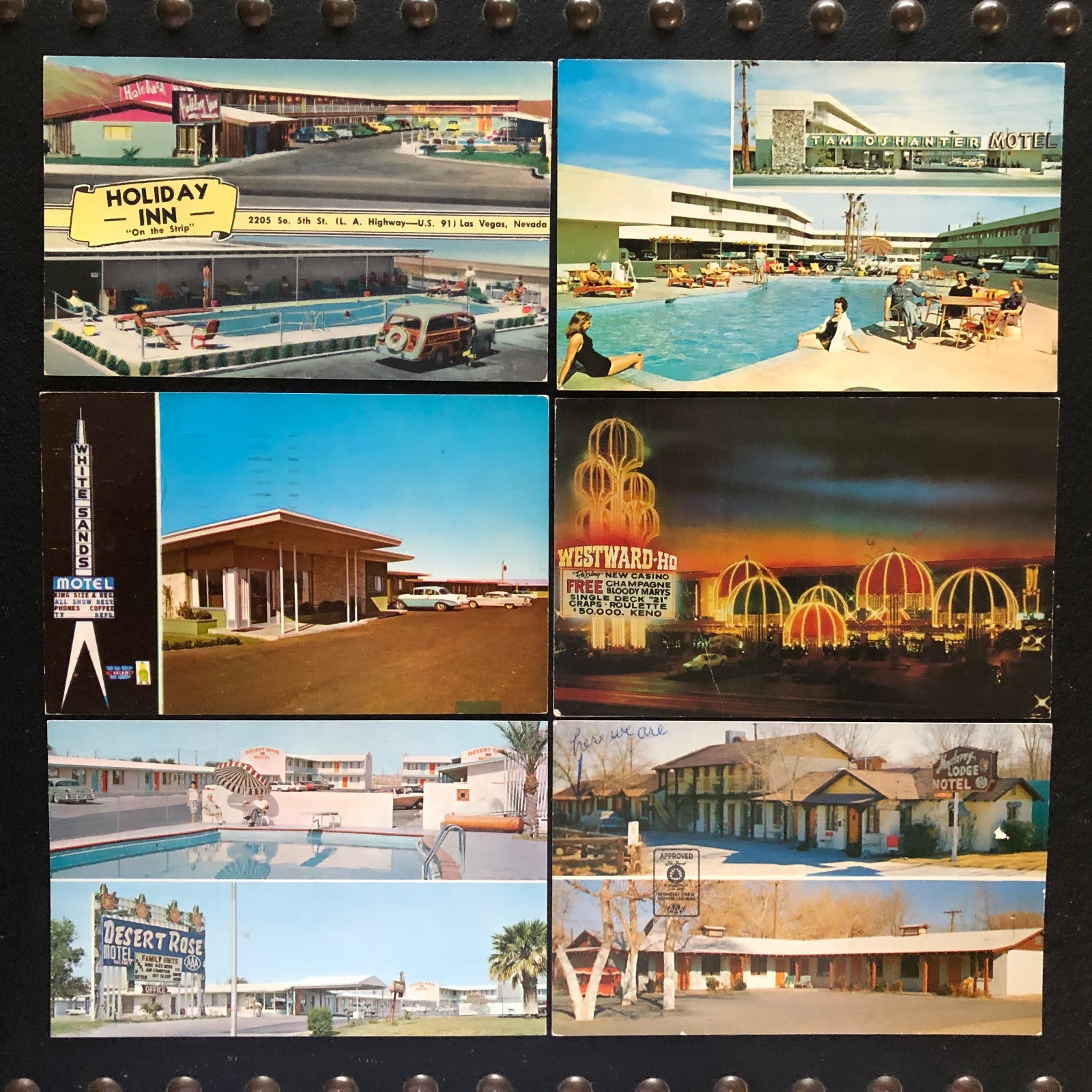 [6] Las Vegas Nevada Motel & Casino postcards [all posted]
