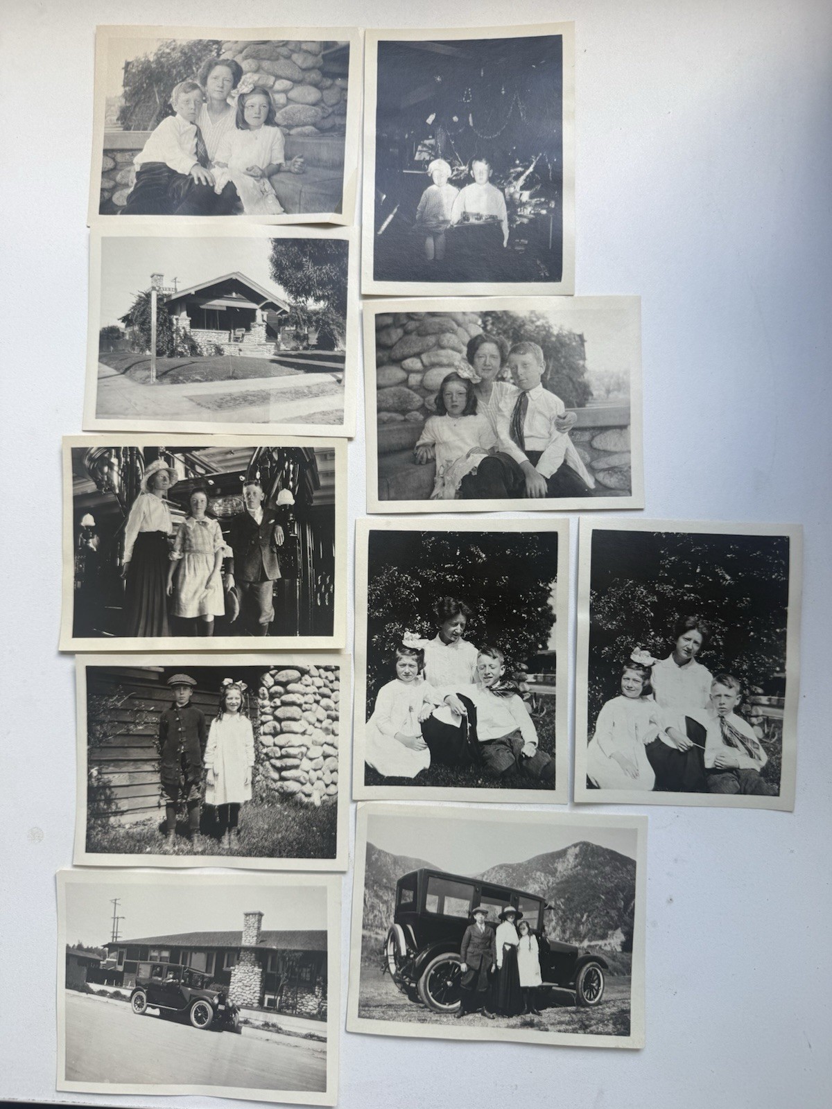 10 Antique 1920s Los Angeles Family Photos Vintage Car Christmas Highland Park