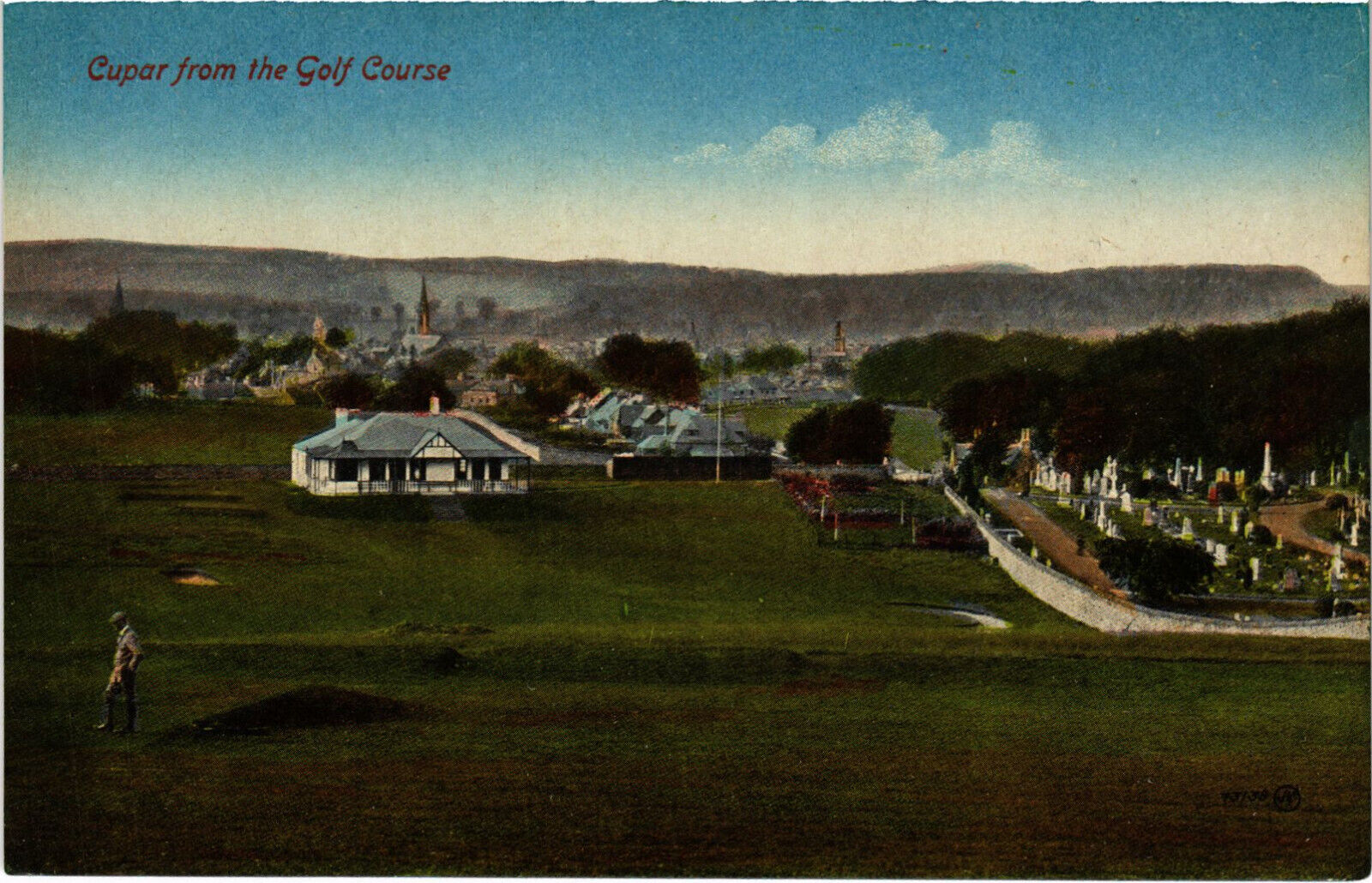 PC GOLF, SPORT, CUPAR FROM THE GOLF COURSE, Vintage Postcard (b45901)