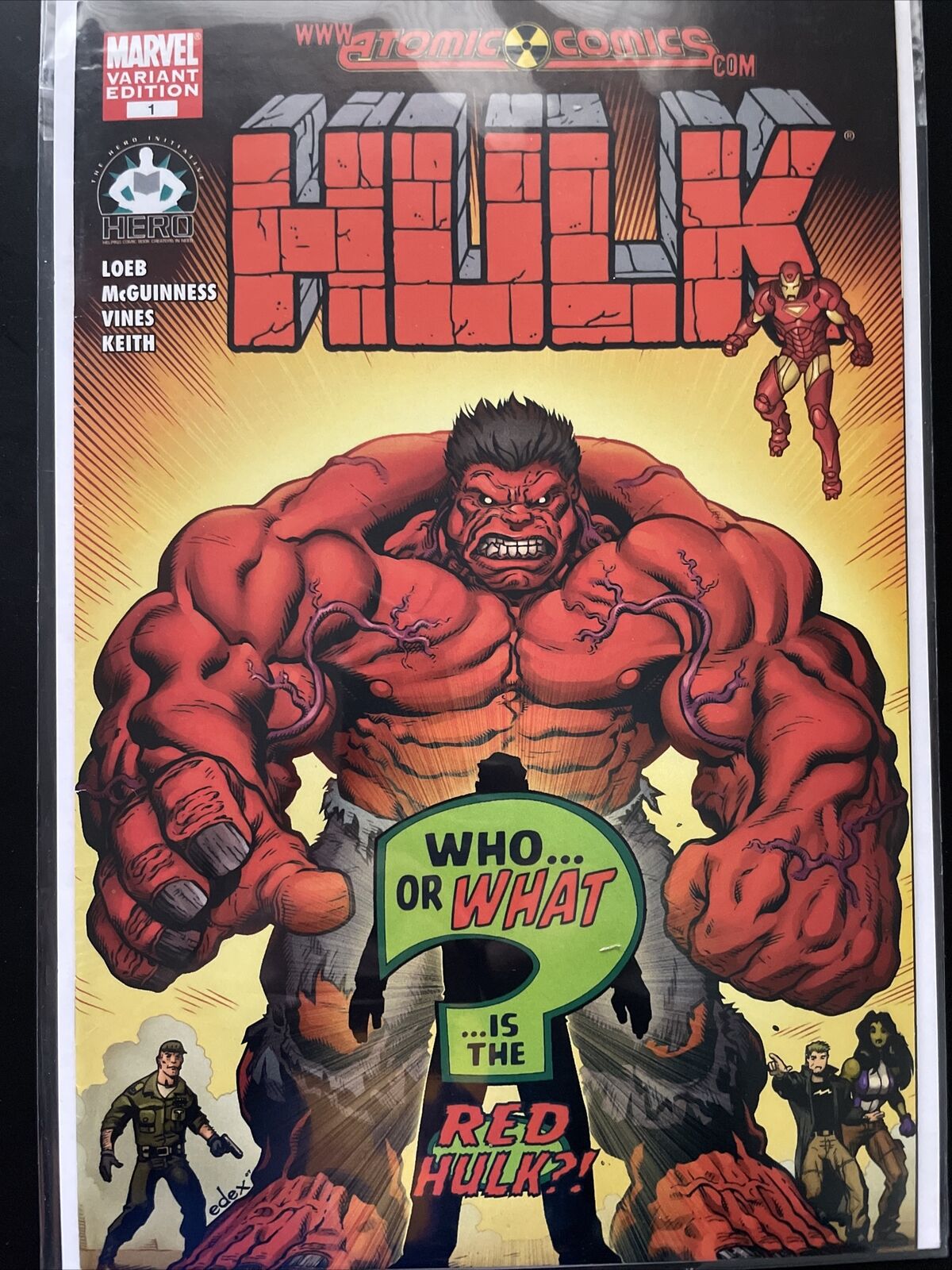 Hulk #1 (Marvel) Atomic Comics Variant - 1st Appearance of Red Hulk