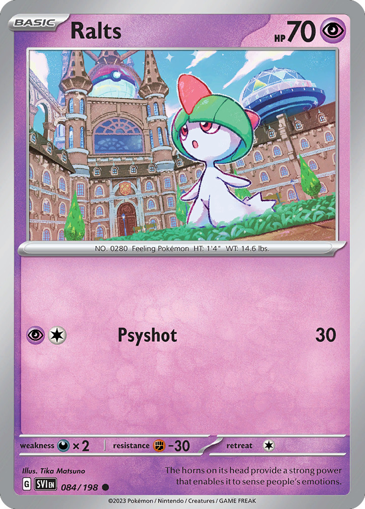 Ralts 084/198 Common SCARLET & VIOLET Pokemon Near Mint