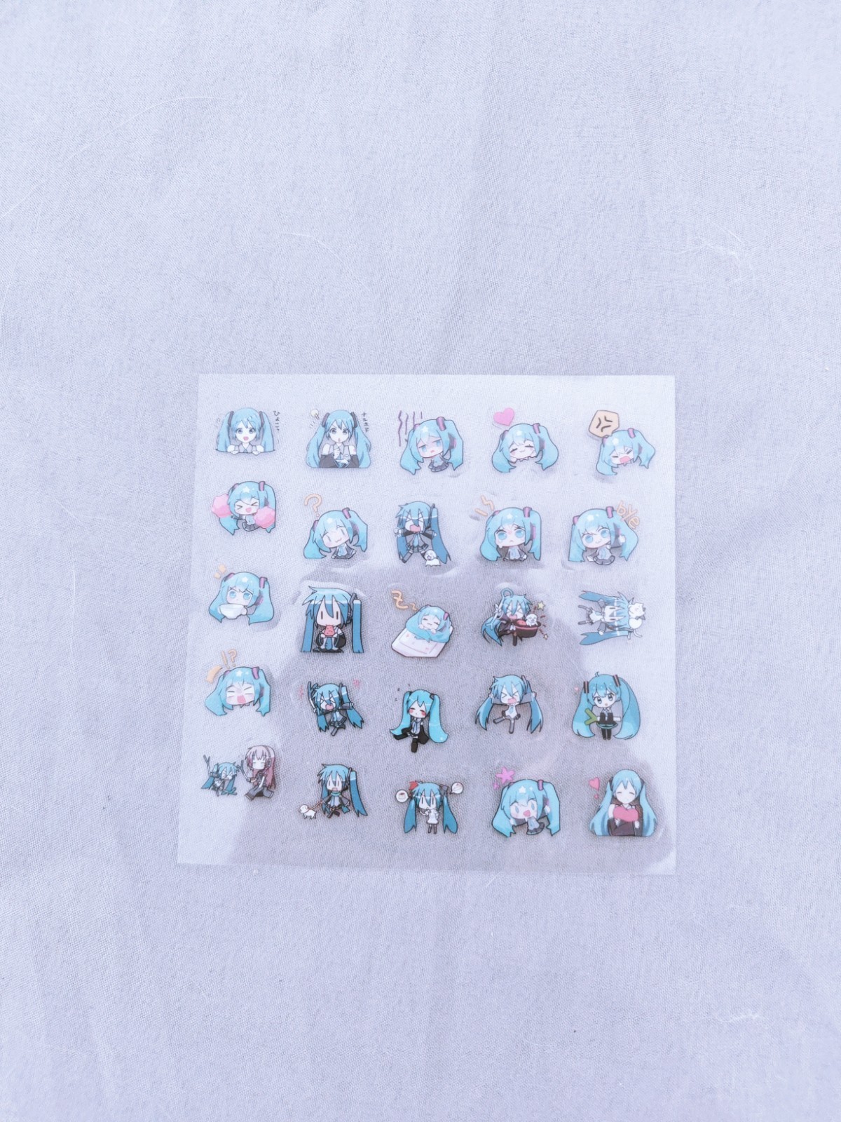 Hatsune Miku Cute Cartoon PET Stickers, Anime Character Decals for Journal, Plan