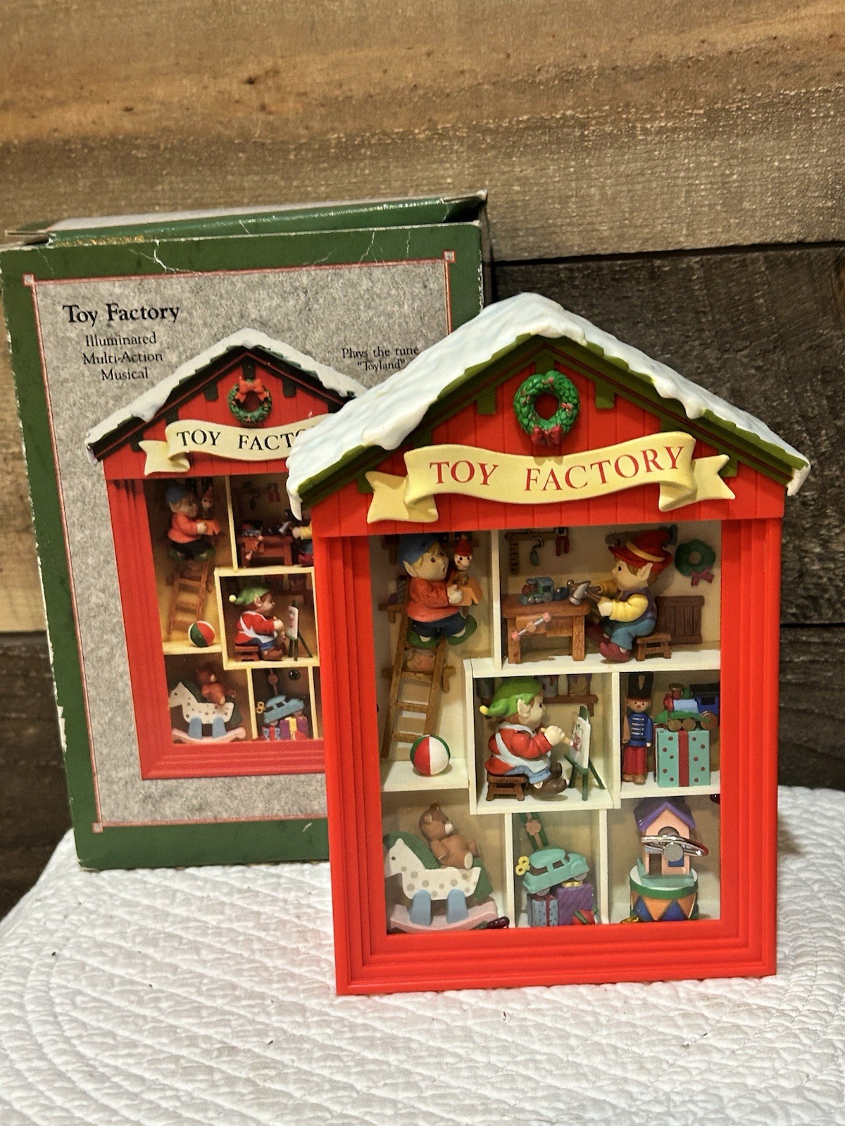 Rare-Vintage 1991 Enesco Small World Of Music ( Toy Factory) Working