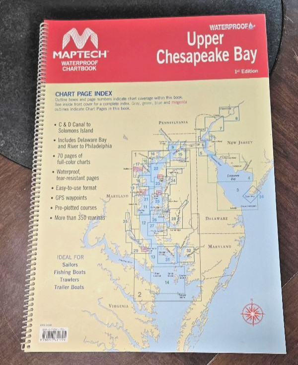 Maptech Upper Chesapeake Bay 1st Edition Waterproof Map Book For Sailors
