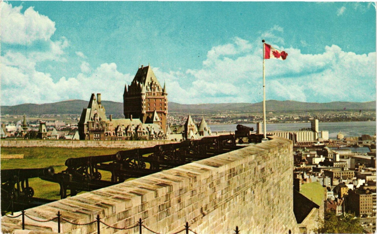 Château Frontenac Quebec City Canada Vintage Postcard from La Citadelle