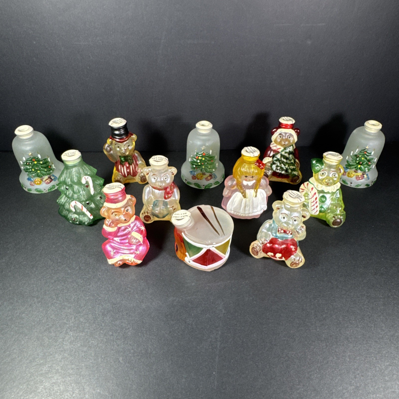 12 Vintage Old World Christmas Glass Light Covers Bears Tree Clara Drum Bells 12 Vintage Old World Christmas Glass Light Covers Bears Tree Clara Drum Bells