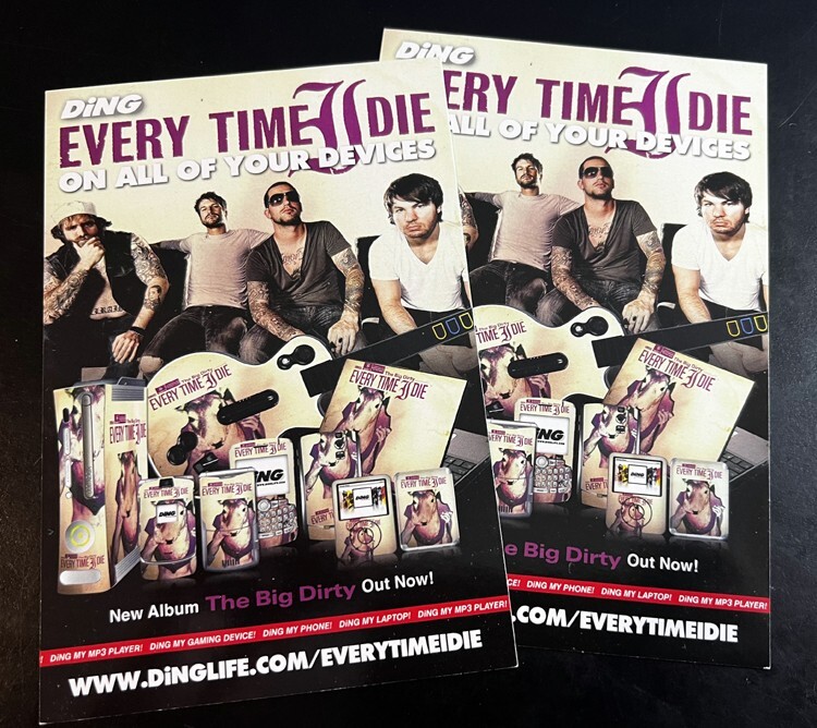 Every Time I Die (2) Promo Photo Cards Lot 2008 Vans Warped Tour The Big Dirty