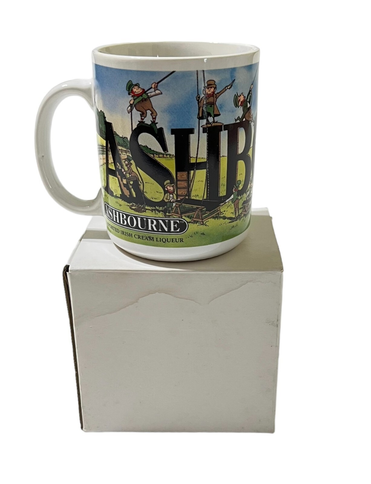 Ashbourne Irish Cream Liqueur Leprechaun 10 oz Irish Coffee Cup Mug New in Box Ashbourne Irish Cream Liqueur Leprechaun 10 oz Irish Coffee Cup Mug New in Box