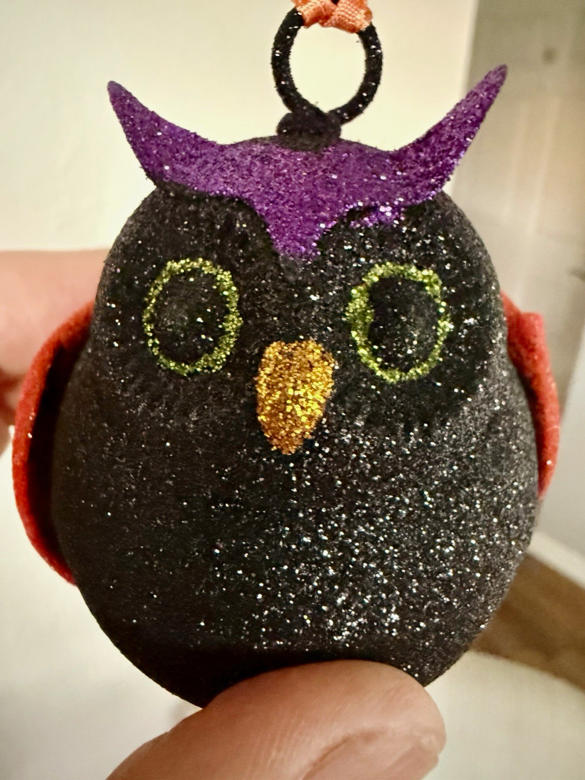 World Market Glitter Owl Halloween Ornament - Pier 1 Imports style World Market Glitter Owl Halloween Ornament - Pier 1 Imports style