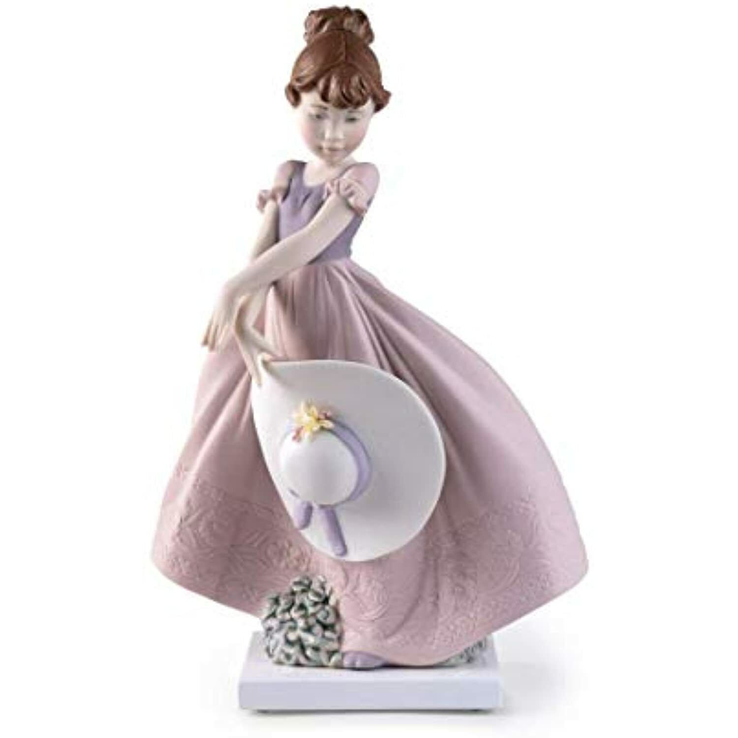 Lladró Lladro Straw Hat in The Wind Porcelain Figurine Limited Edition 1009533