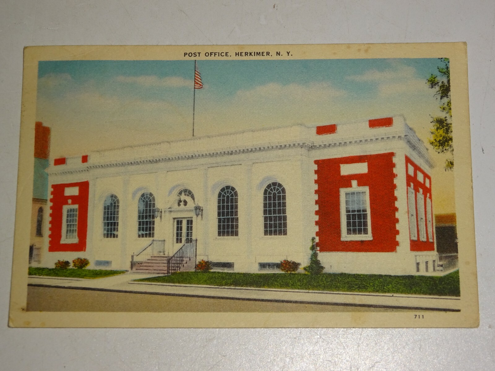 1939 Herkimer NY Postcard Post Office 711