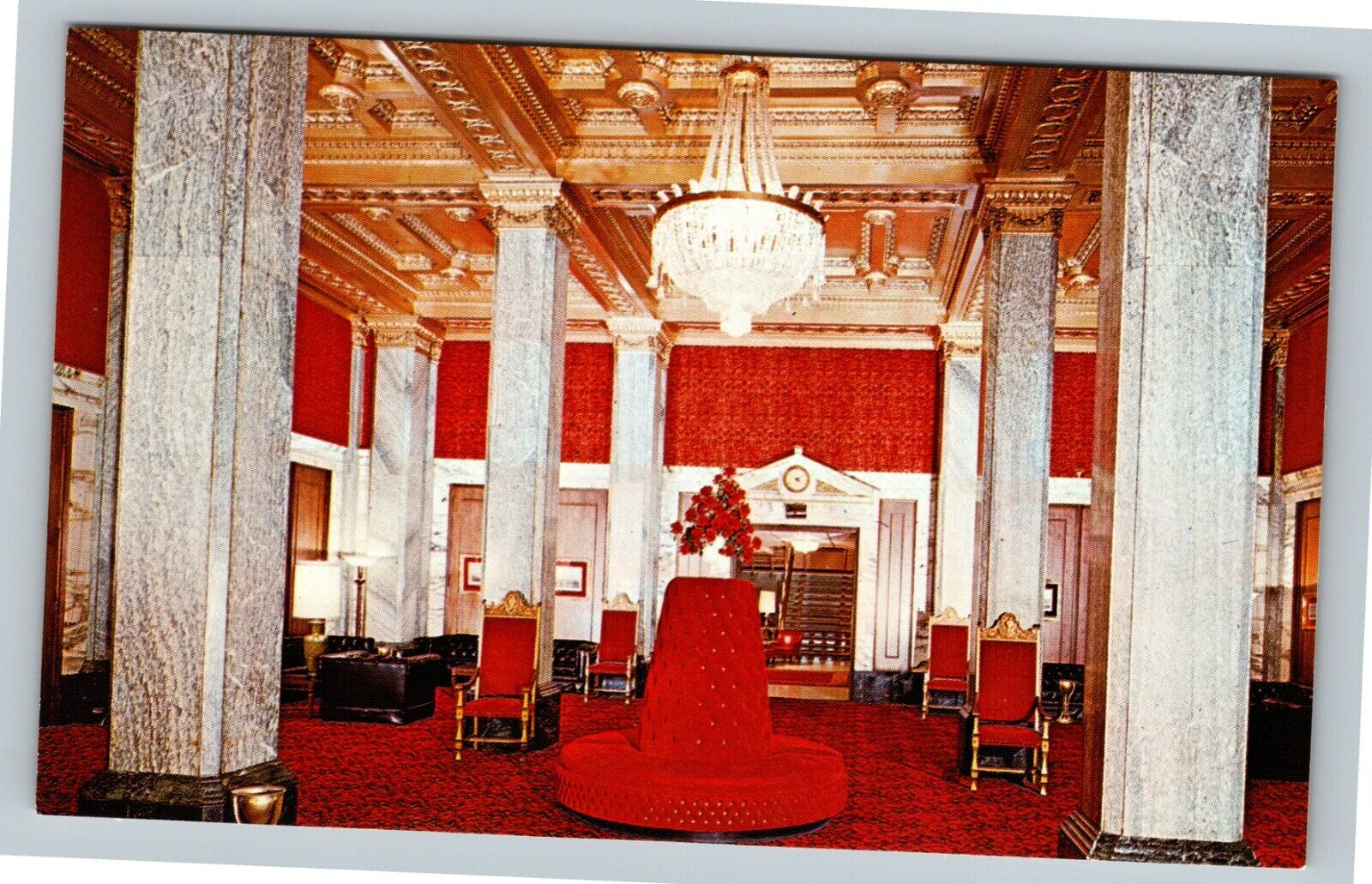 San Francisco CA, San Franciscan Hotel, Main Lobby, California Vintage Postcard