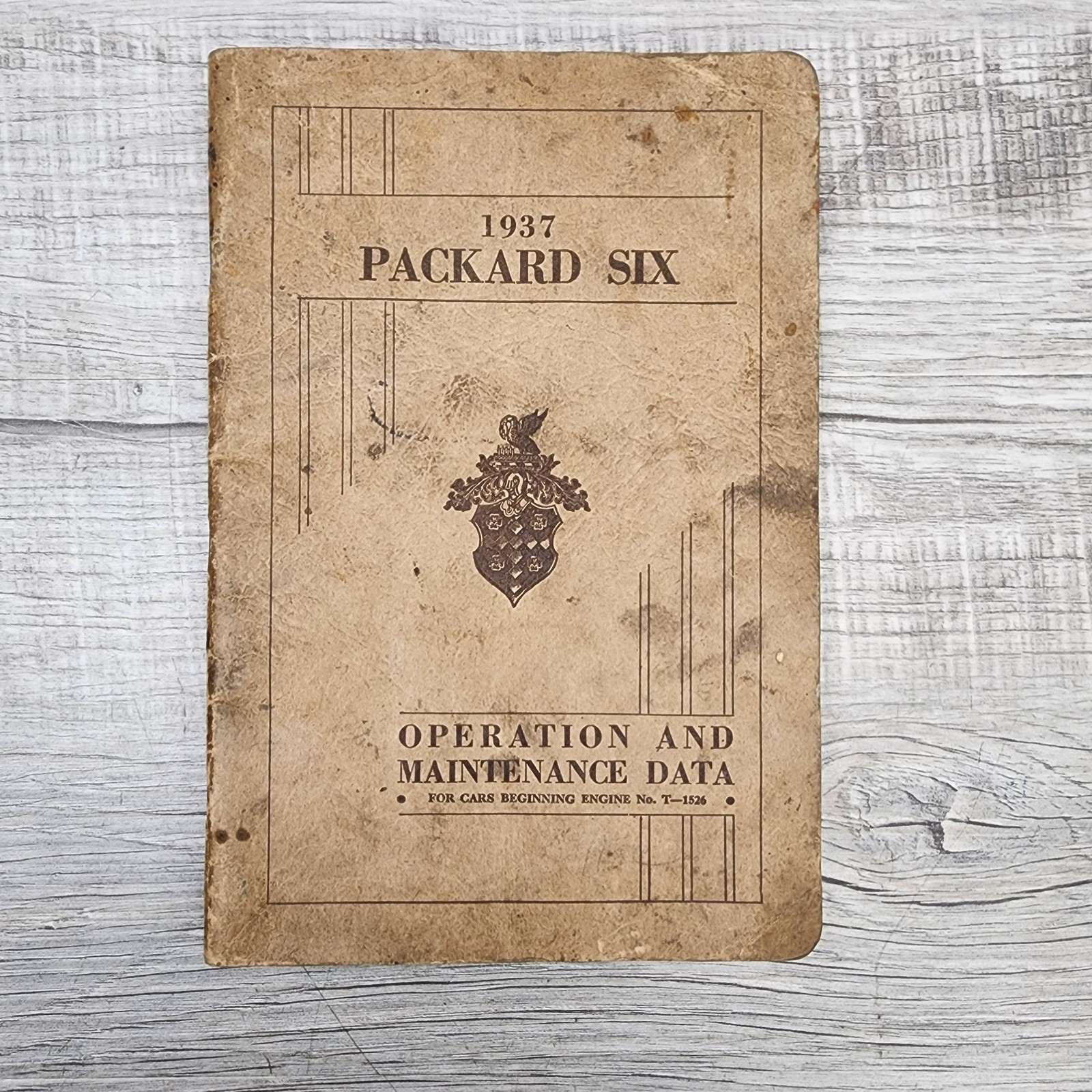 1937 Packard Six Operation & Maintenance Data Manual No. T-1526
