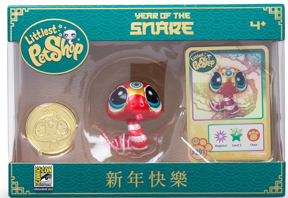 SDCC 2025 Littlest Pet Shop Year of the Snake “Red Snake” Figure with Code New
