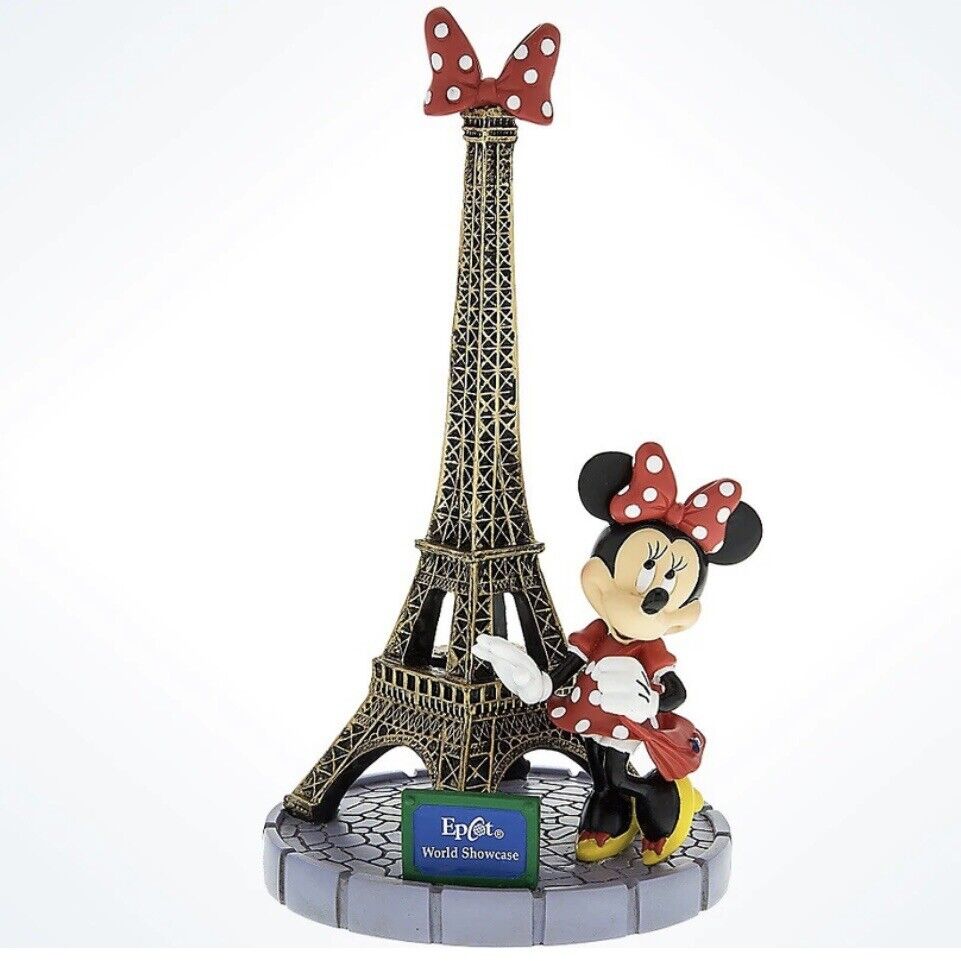 NEW Disney Parks Epcot Minnie Mouse Eiffel Tower Paris Figure Figurine Statue