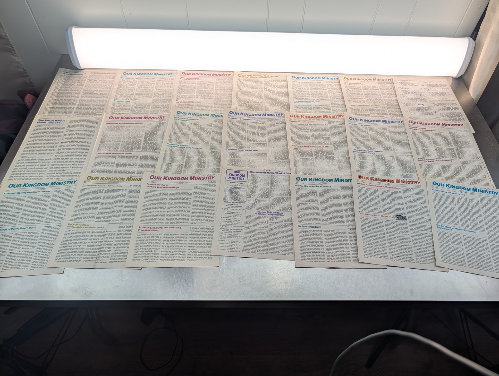 Jehovah's Witness 1990s Our Kingdom Ministry +School Materials 80+ Sheets