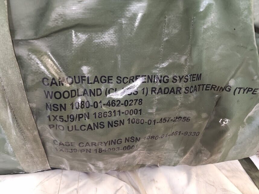 Camouflage Screen System Woodland Camouflage Class Radar Scattering Type IV- NWT