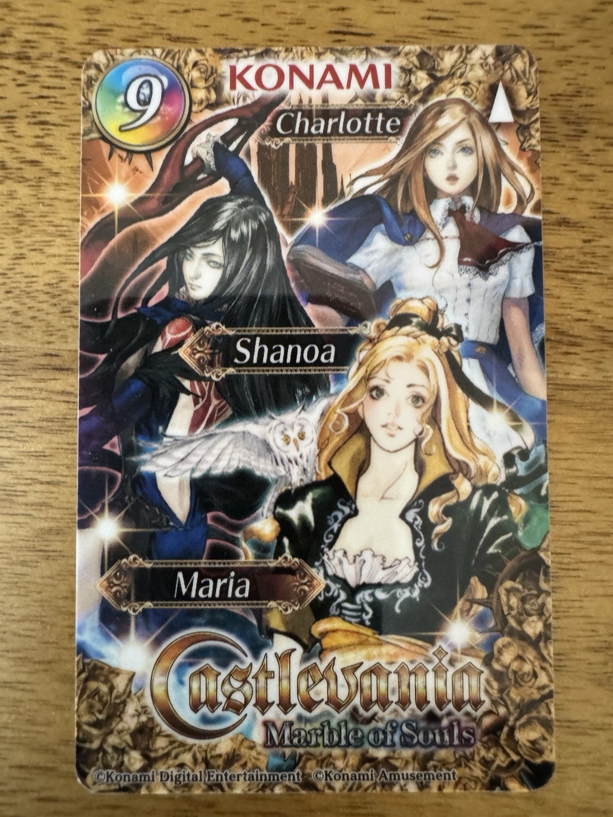 Round 1 Rare #9 Charlotte Shanoa Castlevania Marble of Souls Coin Pusher Card