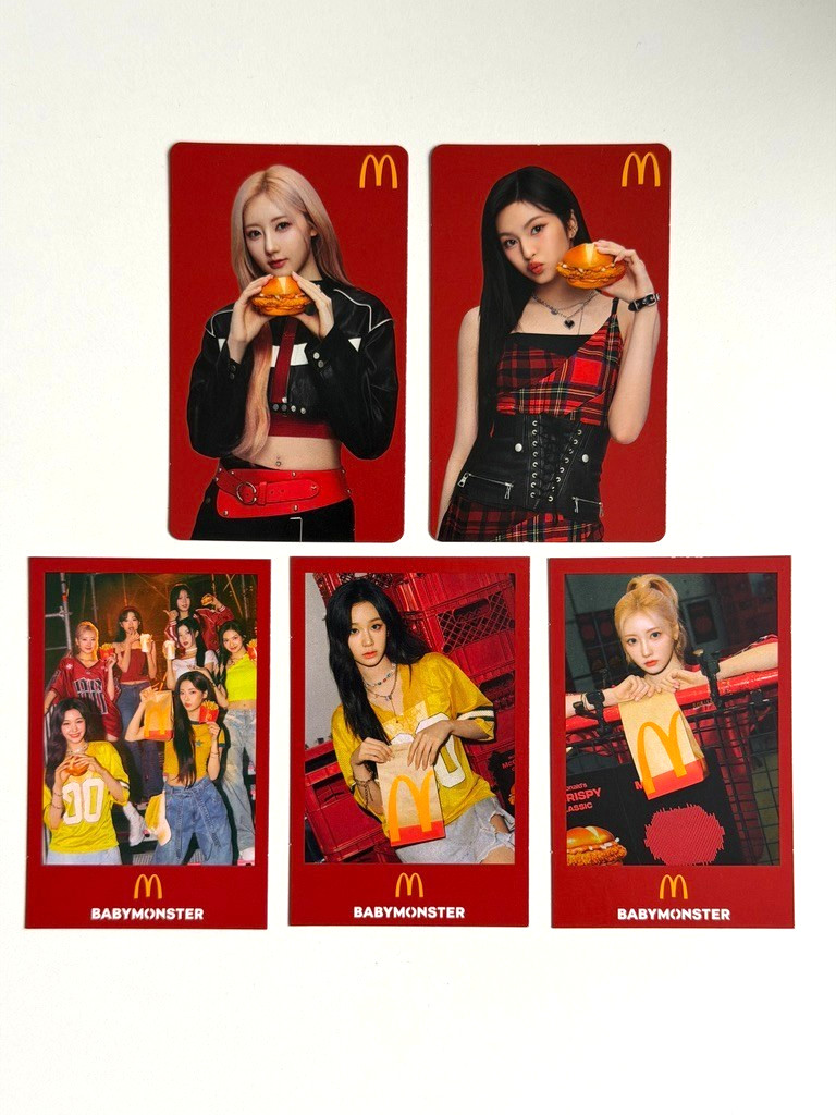 BABYMONSTER X MCDONALDS 2025 PHOTOCARD + POLAROID LOT