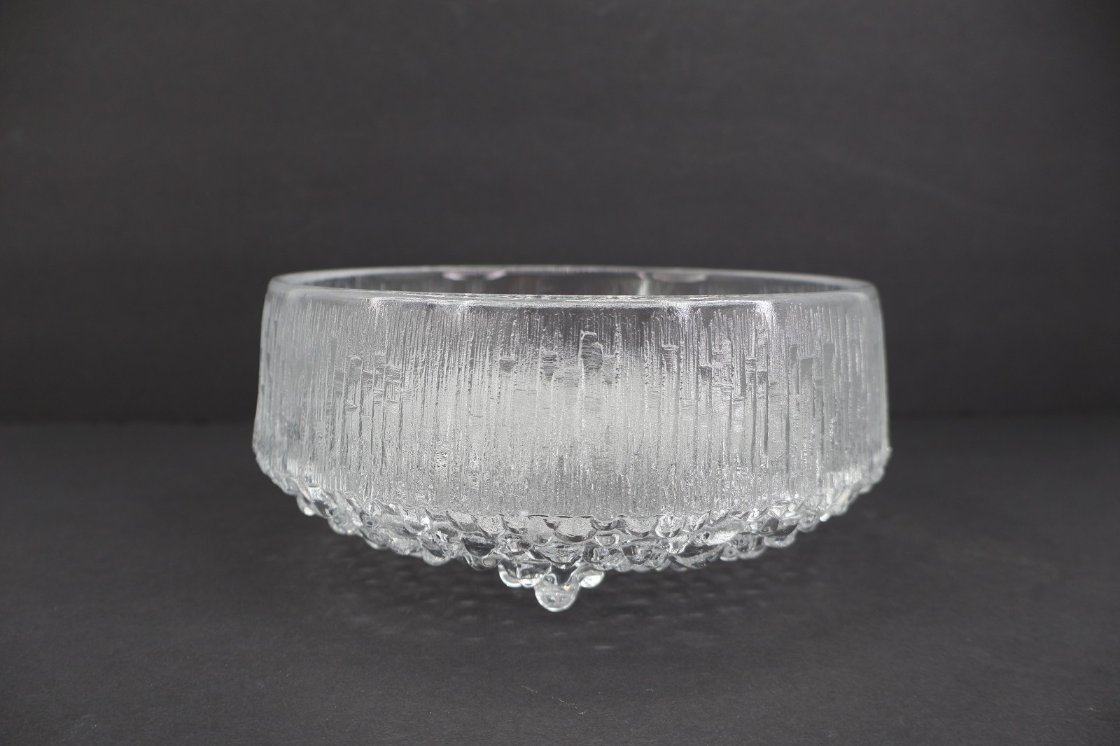 Iittala Finland Ultima Thule Crystal Bowl Tapio Wirkkala Scandinavian Art Glass