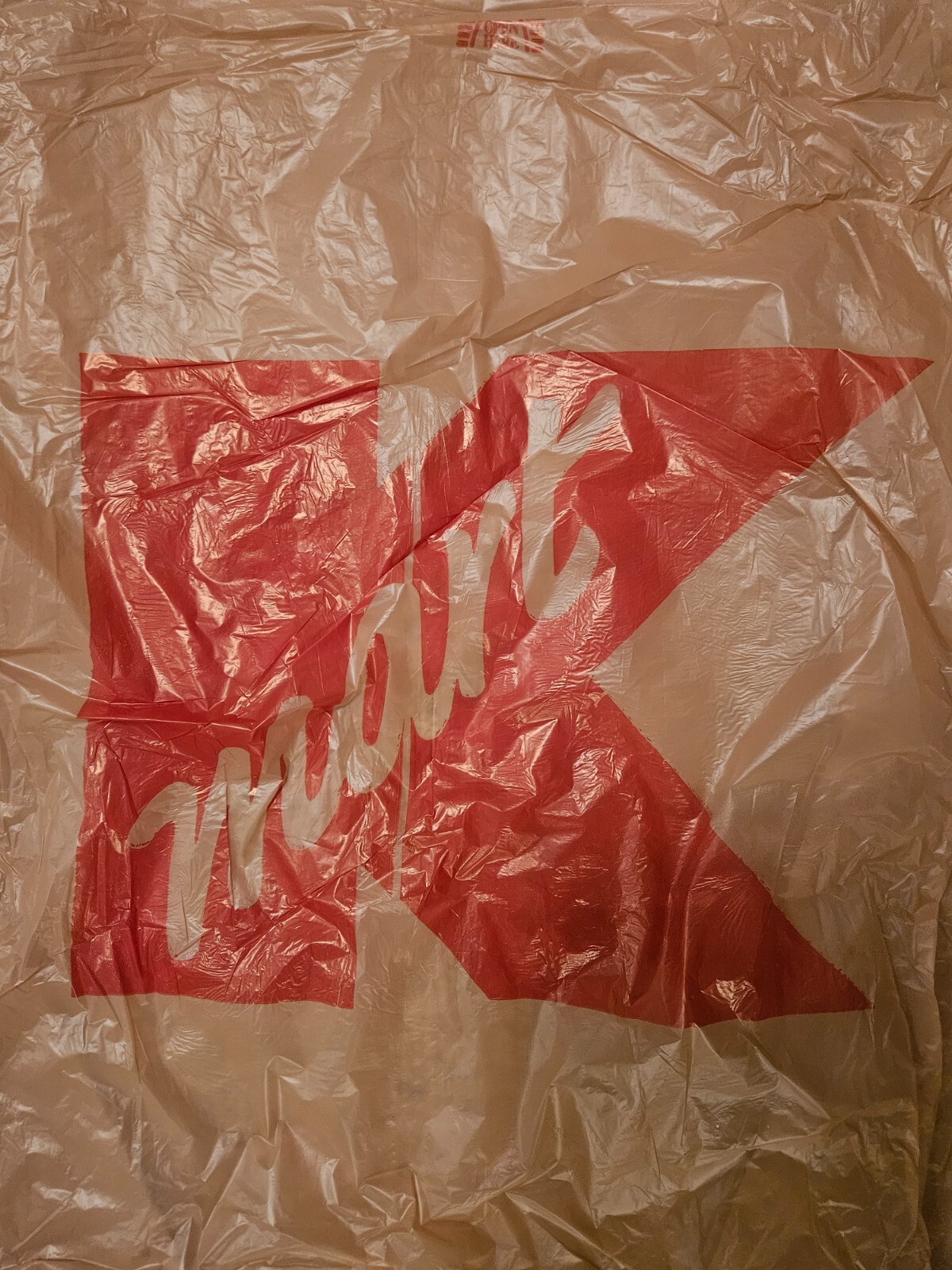 VINTAGE KMart Brown Plastic Shopping Bag