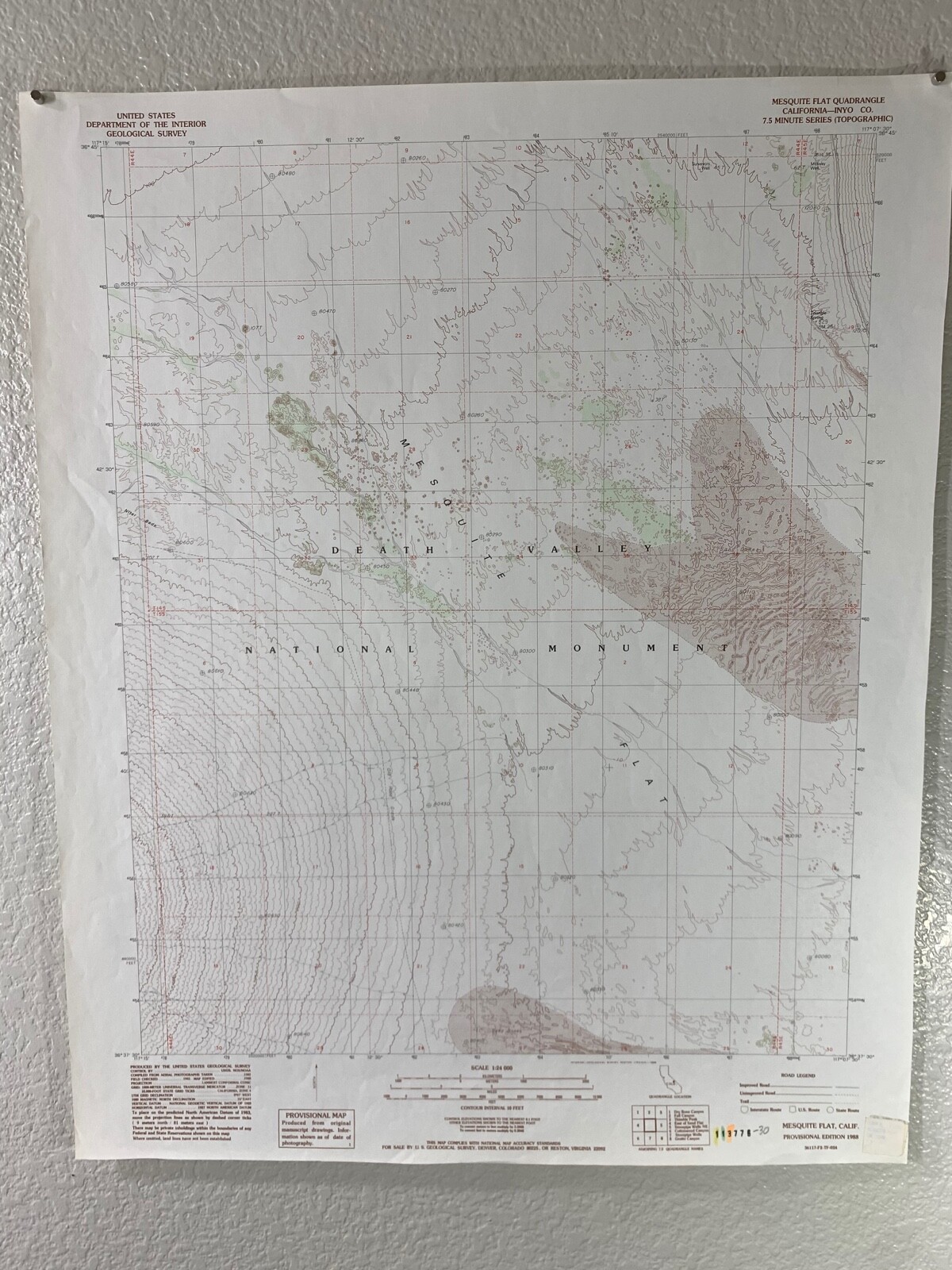 1988 USGS Topo Topographic Map Geological 22\