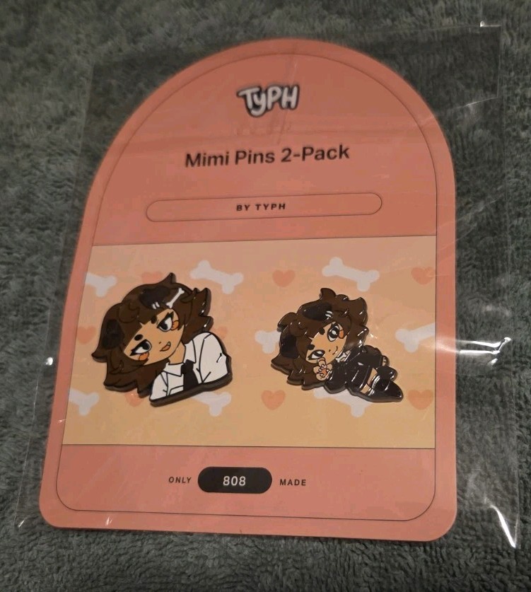 Makeship Mimi Enamel Pins 2-pack By Typh SOLD OUT OOP *NEW*