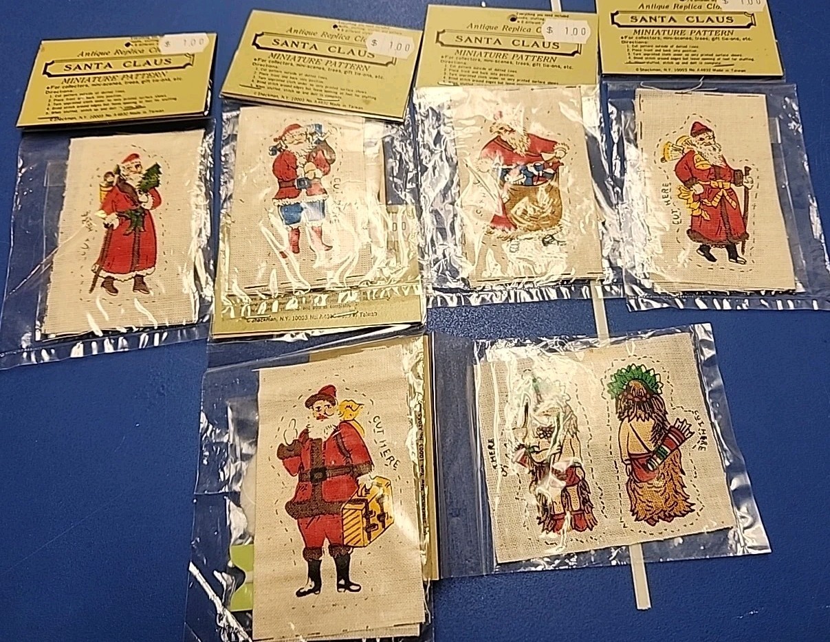 Vintage Shackman Nos Antique Replica Sew-It-Yourself Santa Claus Vintage Shackman Nos Antique Replica Sew-It-Yourself Santa Claus