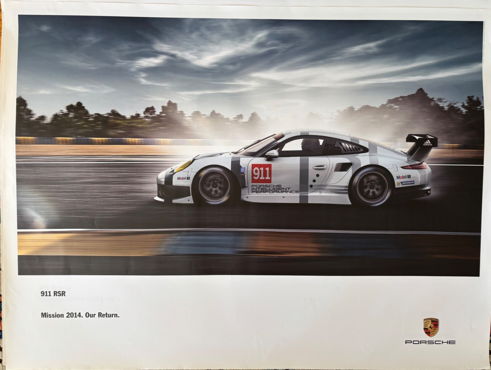 PORSCHE FACTORY POSTER 911 RSR LOT OF 4