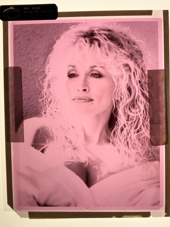 DOLLY PARTON - Rare Original Press Photo Transparency by HERB RITTS 1989