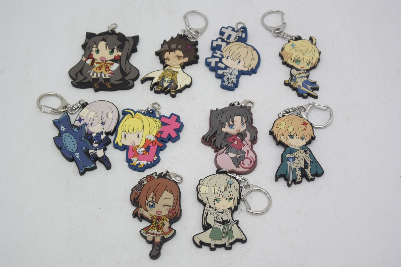 FGO Fate Grand Order figure rubber key chain Lot 10 set mascot anime Japan